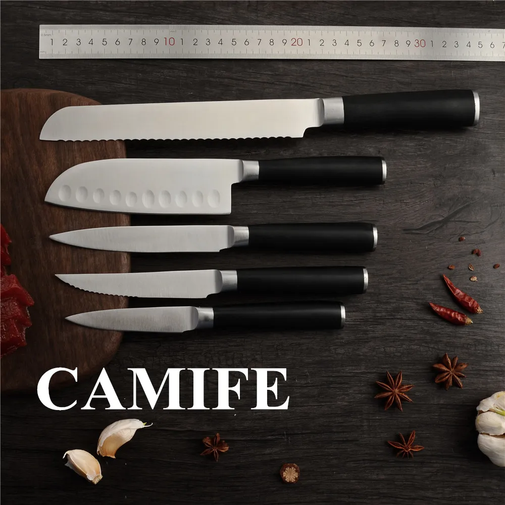 4 шт. кухонный нож из нержавеющей стали для фруктового стейка утилита Santoku хлеб