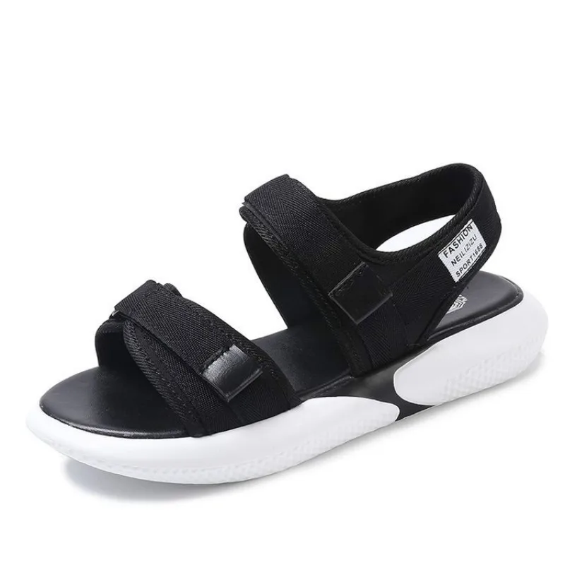 JINBEILEE Sports Sandals Female Students Casual Magic Stickers Muffin Thick-soled Breathable Non-slip Beach Shoes