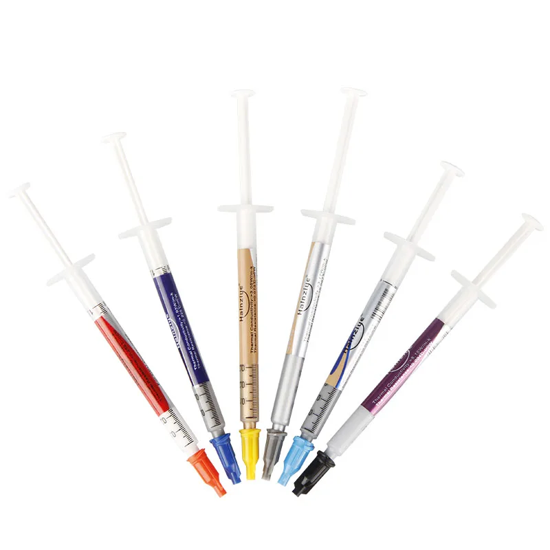 

HALNZIYE Universal Thermal Grease Silver CPU Chip Heatsink Paste Syringe Thermal Greasewith A Plastic Tool For 0.5G HY810 710