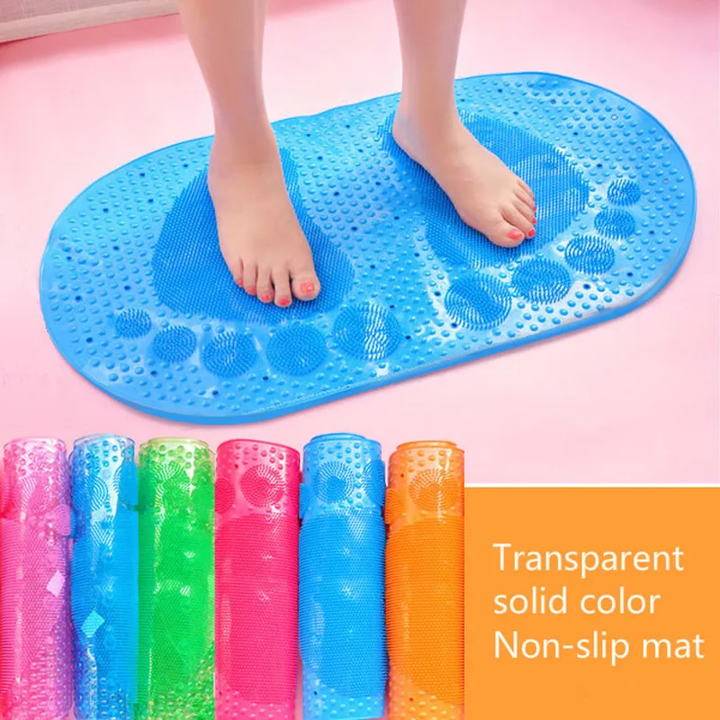 1PCS 6 Color optional bathroom mat home bath transparent suction cup