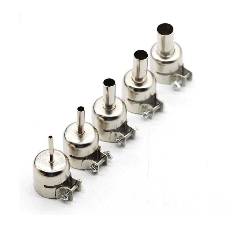 

Universal Heat Gun Resisting Nozzles Hot Air Guns Silver For 850 Hot Air Soldering Station