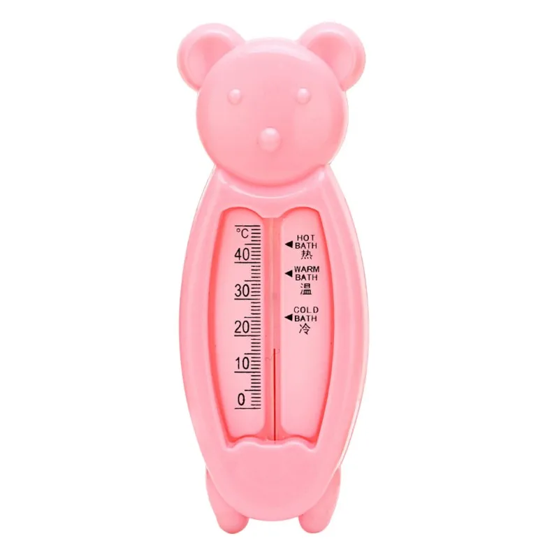 Мультфильм милый медведь Детский термометр для воды, дети Ванна термометр игрушка, пластик ванна воды сенсор термометр - Цвет: Розовый