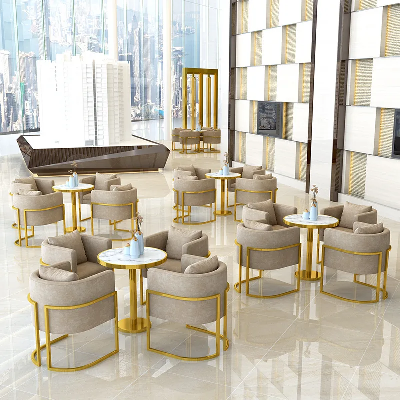 

Hotel furniture 5 star lobby conversation table set