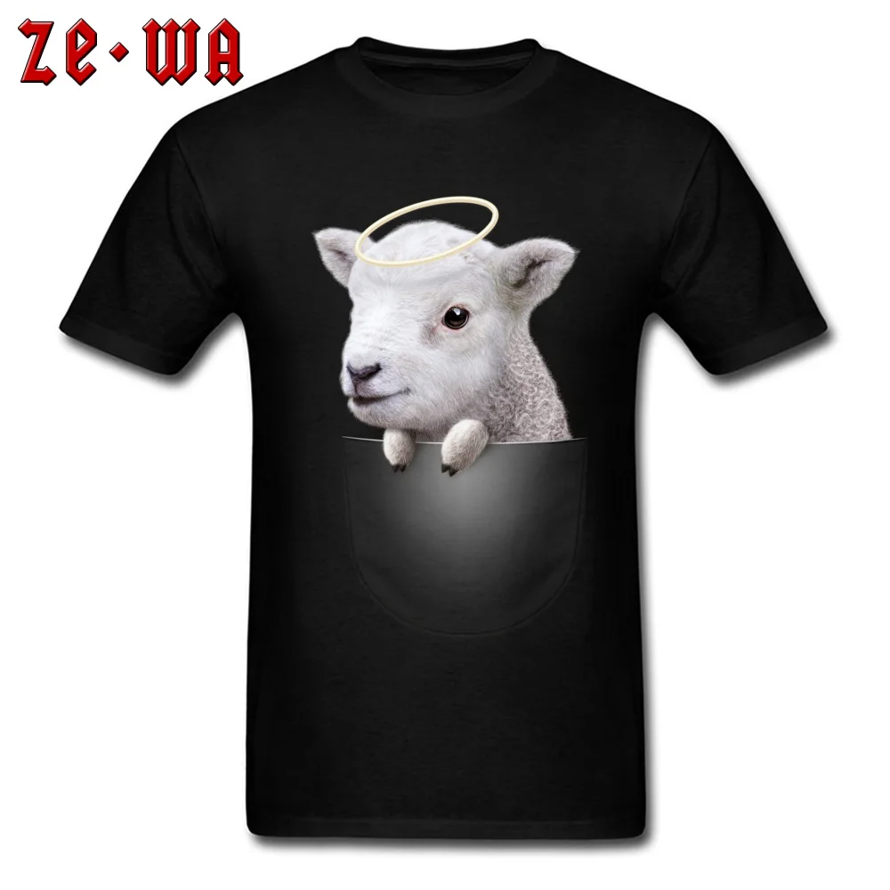  Funny Tops Shirts Hot Sale Short Sleeve Male T-Shirt TpicOriginaltitle Group Summer T-shirts Round Collar Free Shipping POCKET LAMB black