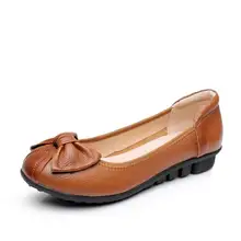 Плюс Размеры(26-62) Лоферы для женщин удобные Женская обувь на плоской подошве из натуральной кожи Женская повседневная обувь для медсестер Женские туфли-лодочки