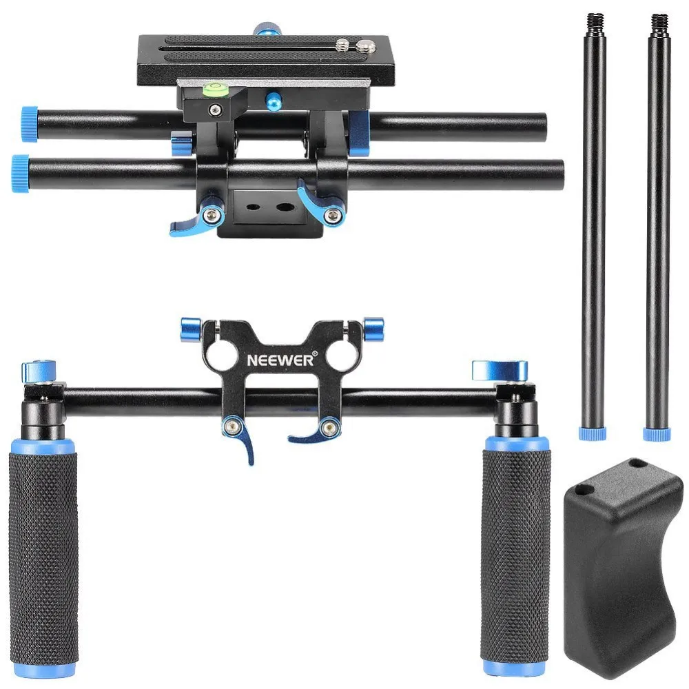 Neewer Портативная Система Кинорежиссер с Креплением Слайдером, Мягкий Резиновый Наплечник и Двойной-ручной Рукоятки Для Всех DSLR Камер и Видеокамер