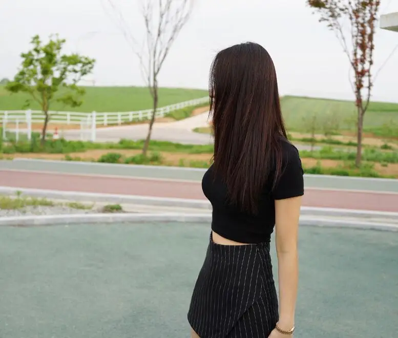 Летняя женская Однотонная футболка с короткими рукавами|Футболки| |