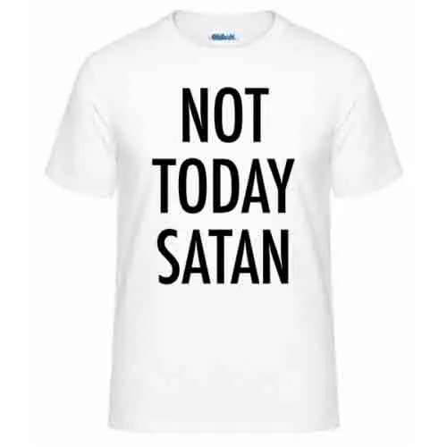 2019 простая Стильная мужская футболка с надписью Not Today сатана забавная Мужская