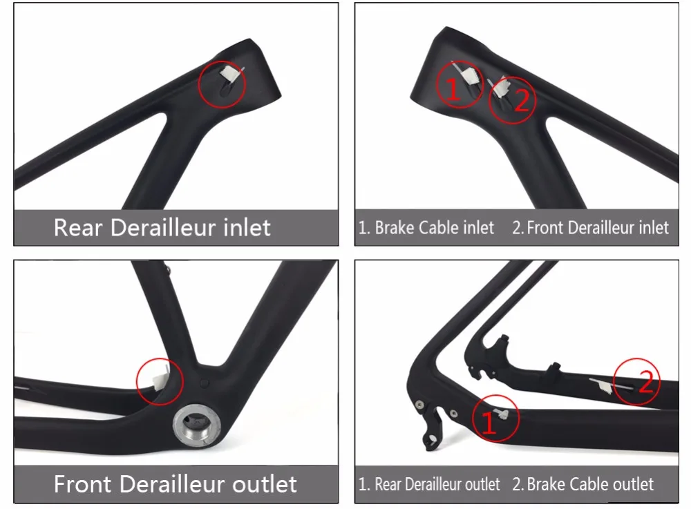 Cheap Spcycle 650B/27.5er/29er MTB Mountain Bicycle Carbon Fiber Frames Framesets,142mm Thru Axle MTB Bike Carbon Frames 15"/17"/19" 12