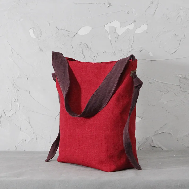 AETOO Original vintage Shoulder bag Cotton linen Women's large capacity handbag good canvas bags women