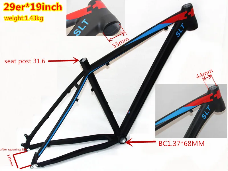 Sale bike model Aluminum mountain bike frame models (Germany CUBE REACTION) 26 /27.5 / 29 inch lightweight cross-country bike racks 15