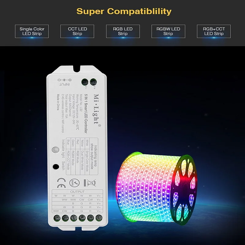 MiLight FUT089 8 Zone RF dimmer 2 4G Беспроводная дистанционная B8 Сенсорная панель настенный LS2 5
