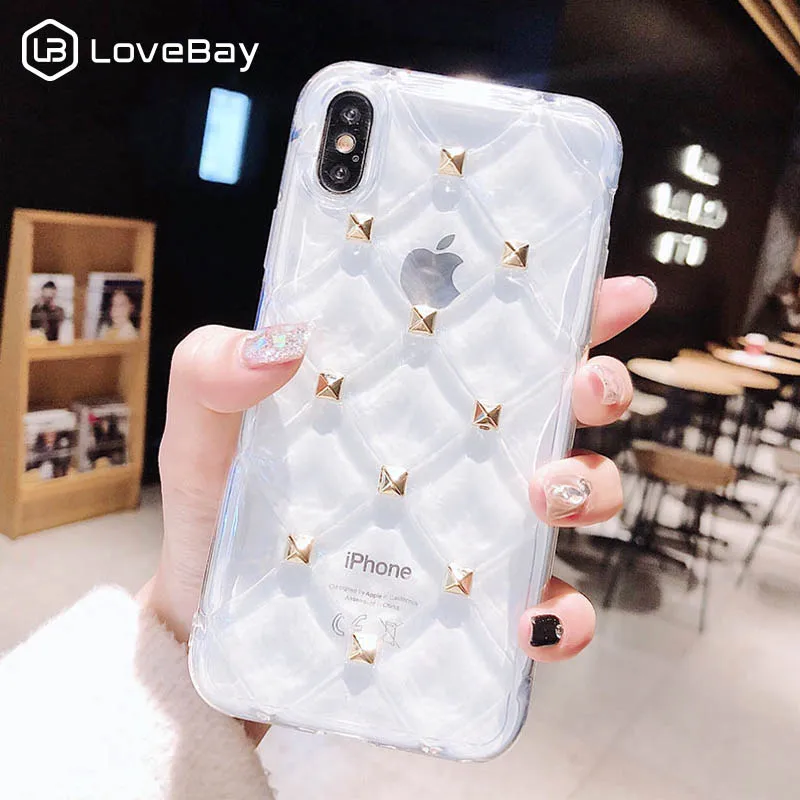

Lovebay Shockproof Colorful Case For iPhone 7 6 6S 8 Plus X XR XS Max Luxury Transparent Phone Case Soft TPU Silicone Back Cover