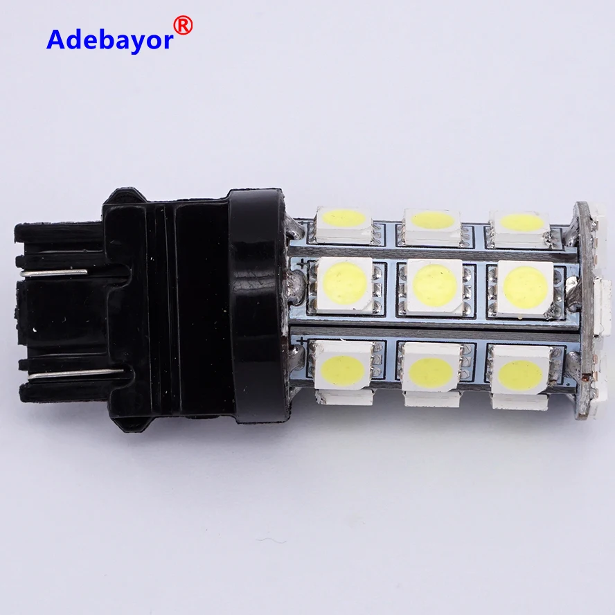 20X автомобильный светильник T25 3157 P27/7W 5050 SMD 27LED стоп сигнал белого цвета бесплатная