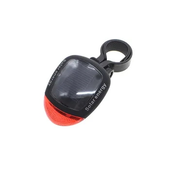 

Solar Power Bike Bicycle Cycling Rear Back Tail Red LED Flash Light CAUTION Lamp