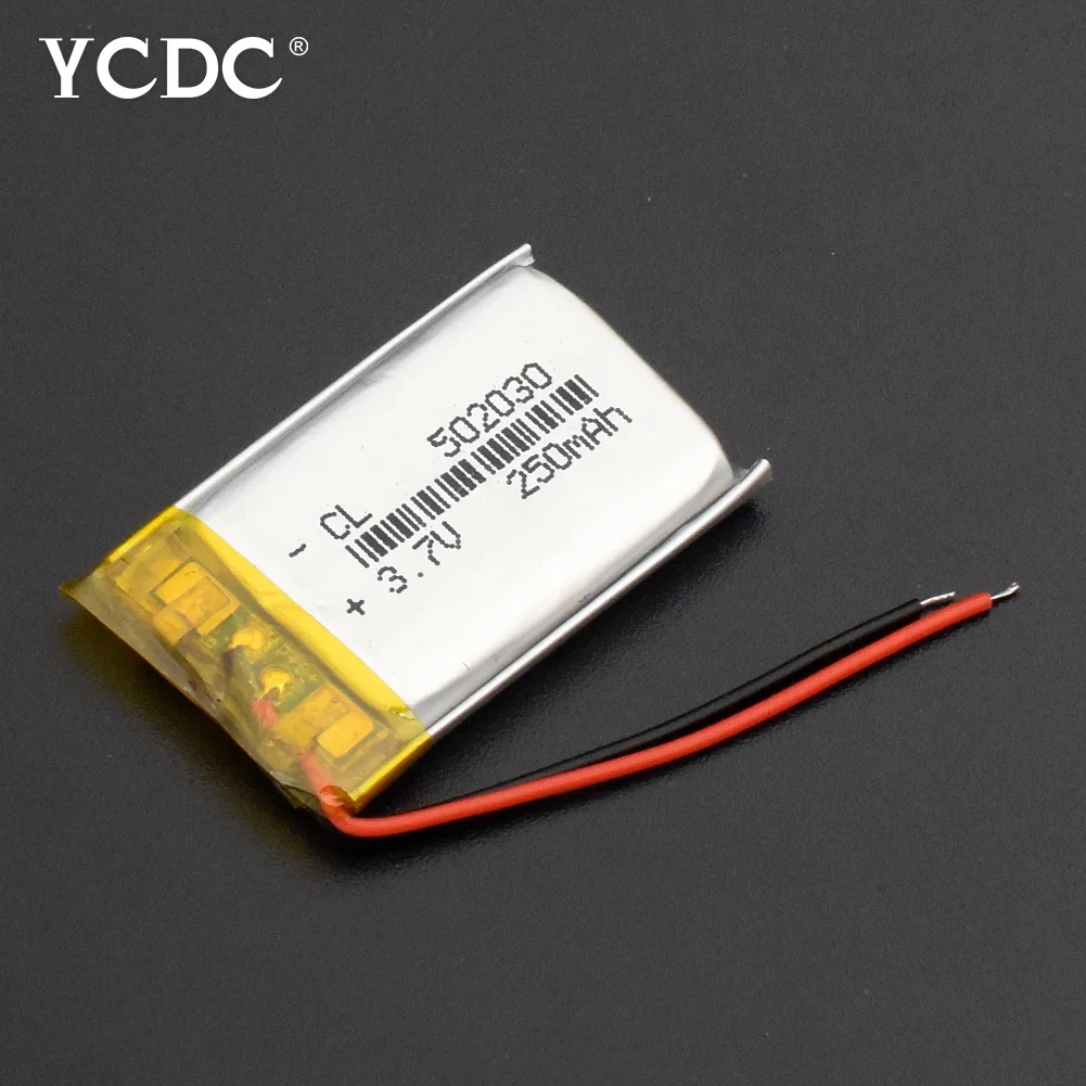 YCDC 502030 Мини литиевая батарея 3,7 v 250mah для Gps Mp3 Смарт-часы Psp рекордер