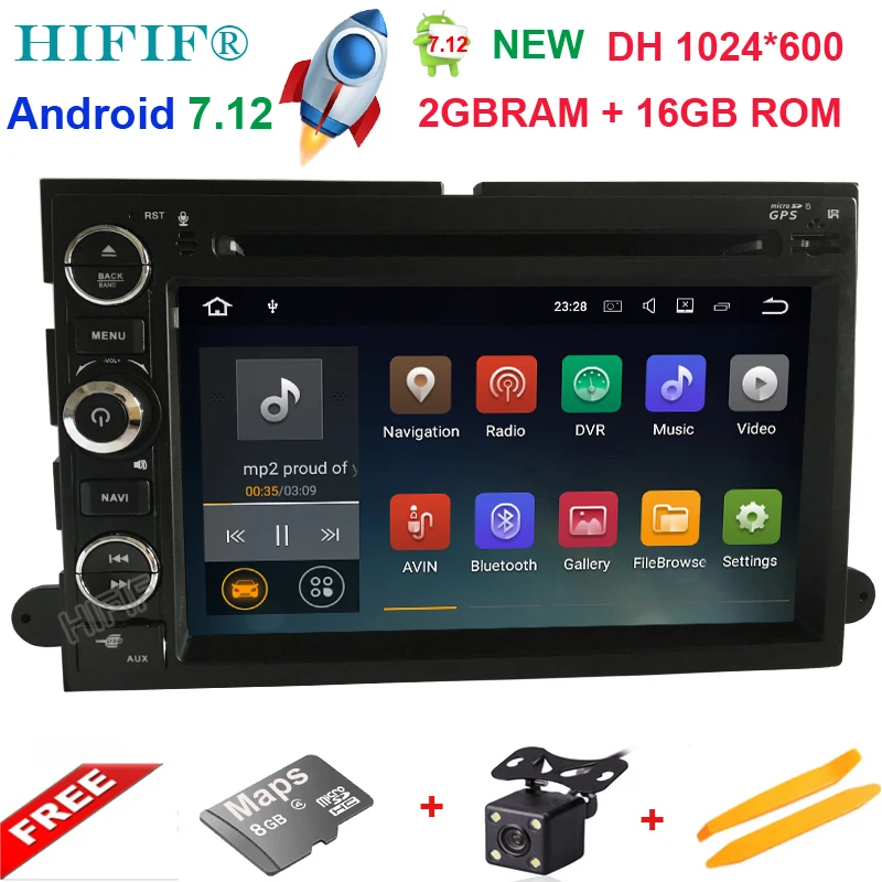 Flash Deal WiFi 1024 * 600 Quad Core Android 7.12 CarDVD For Ford Fusion Explorer 500 F150 F250 F350 Edge Expedition Mustang Radio GPS Navi 0