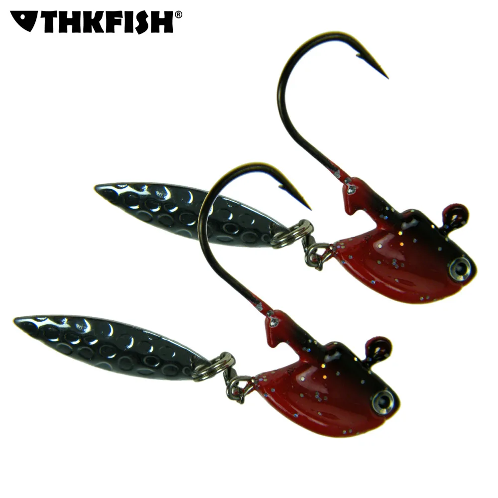 

10Pcs/lot 7g 3.5g Red Spinner Lure Bait Lures Fishing Jigs Head Hook Blade Spoon Lures Fishing accessories