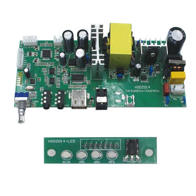 

AC 110V 220V 4.2 Bluetooth Subwoofer Amplifier Board 2.1 Channel Optical fiber AUX USB Digital Audio Amplifiers 15W*2+30W