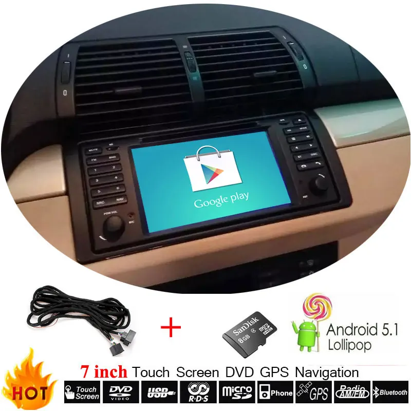 Мультимедийная система HD Android 9 0 OS для BMW E53 X5 520i 528 530i 535i 5 серий головное устройство