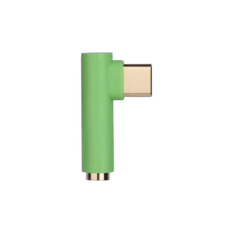 L Тип USB C до 3,5 мм AUX аудио кабель адаптер для наушников тип-c до 3,5 разъем кабель для наушников для huawei mate 10 P20 для Xiaomi Mi 6 - Цвет: Green