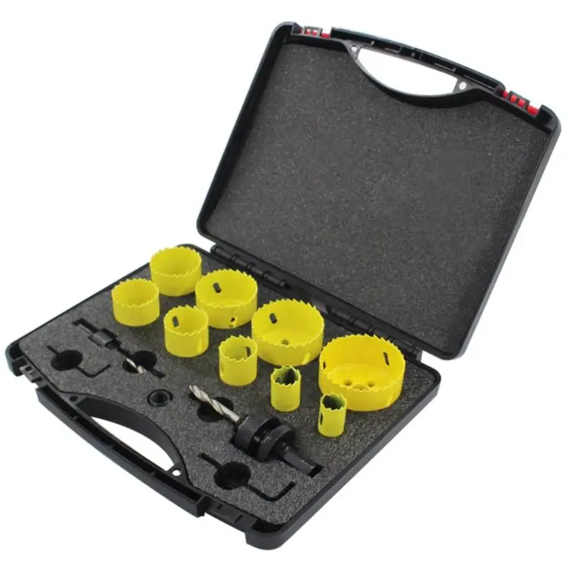 13pcs Bimetal Hole Saw Blades Kit Bit Set Adjustable Wood Hole Saw Cutter Metal Cutting Core Drill Bits Hole Cutting Saw 13pcs Bimetal Hole Saw Blades Kit Bit Set Adjustable Wood Hole Saw Cutter Metal Cutting Core Drill Bits Hole Cutting Saw