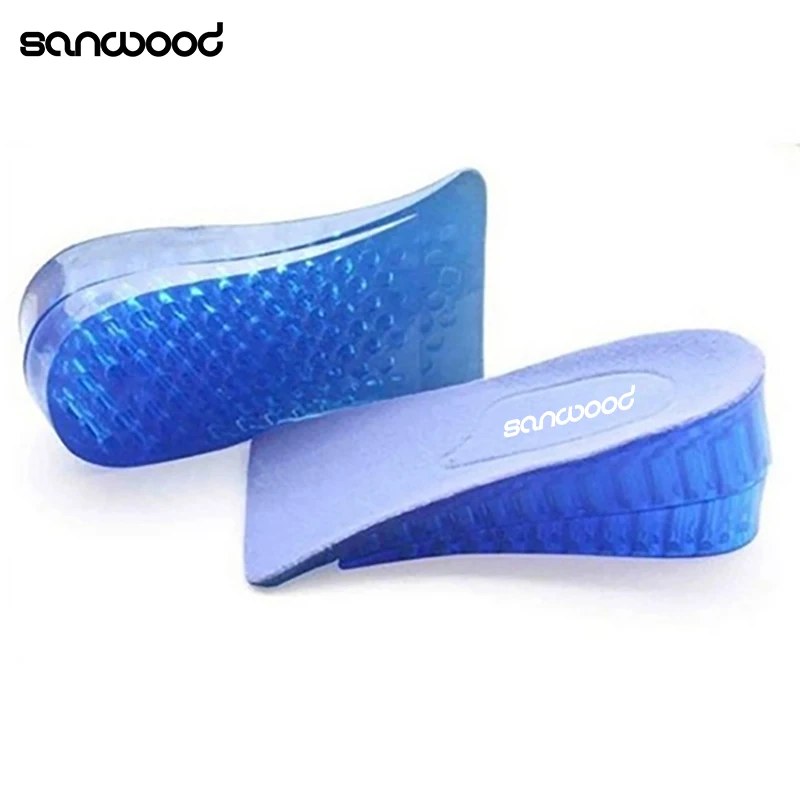 Silicone Lift Height Increase Double Layers Shoe Insoles Heel Insert Pad zapatos de hombre ортопедическая обувь 2019 hot sale