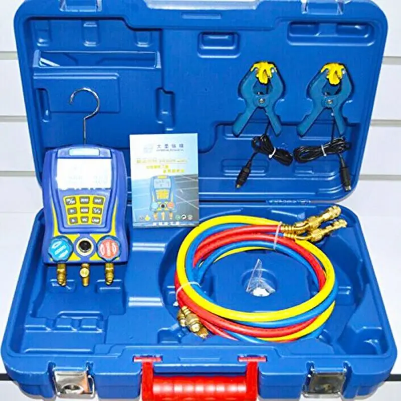 

Refrigeration Digital Pressure Gauge Set with Cable WK-6889 Testing Manifolds Vacuum Gauge Meter