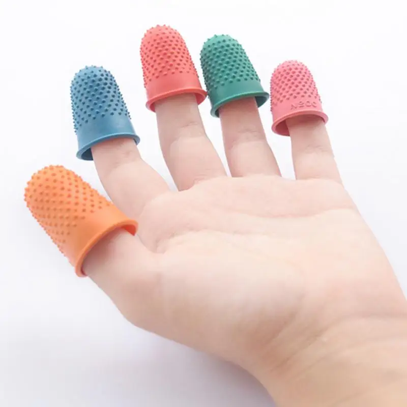 5 шт. силиконовый наперсток защита для пальцев для использования с Diy шитья иголки, аксессуары для шитья 5 цветов на выбор