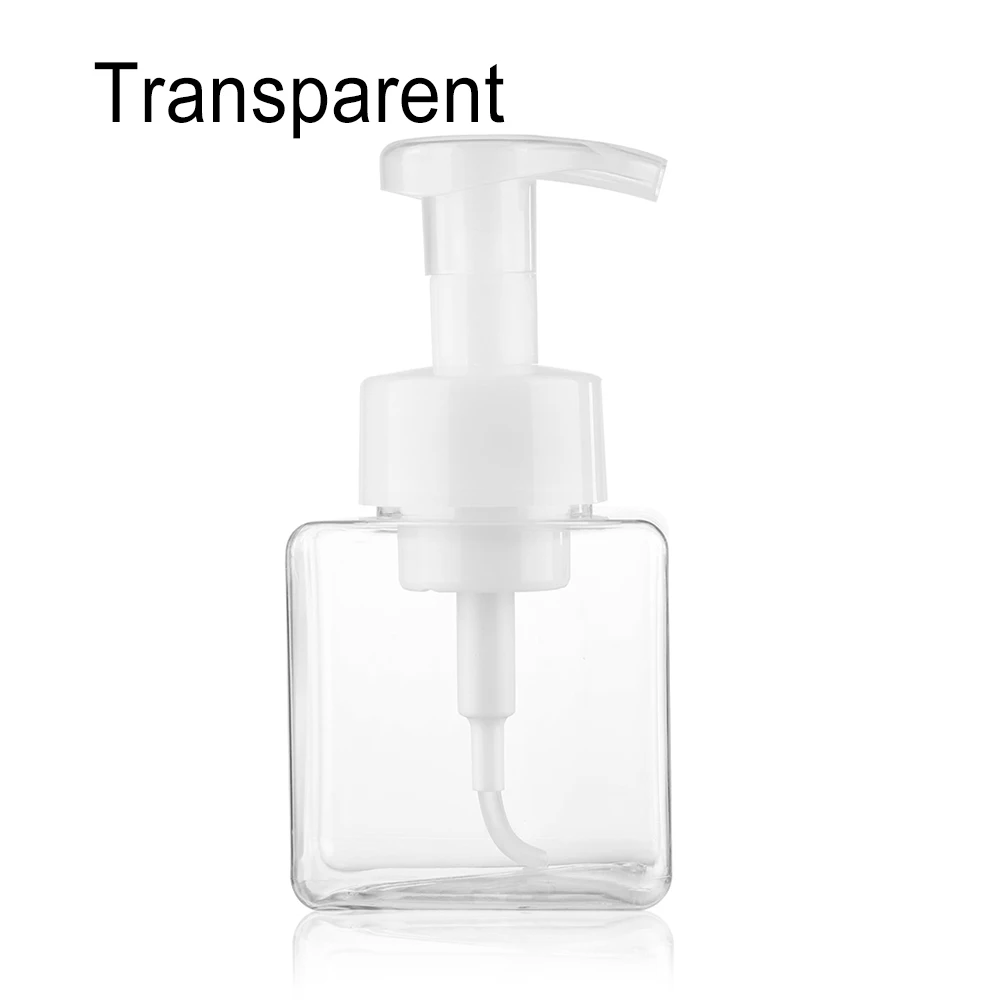 1 шт. пластиковая прозрачная жидкость для вспенивания, многоразовые бутылки, дозатор для мыла, дозатор для шампуня, лосьона, розлива с крышкой, контейнеры 250 мл - Цвет: Прозрачный