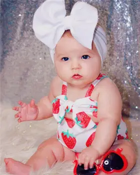 

Pudcoco 0-24m Sweet Newborn Kid Baby Girl Strawberry Lace Bow Romper Cotton Jumpsuit Outfits Clothes
