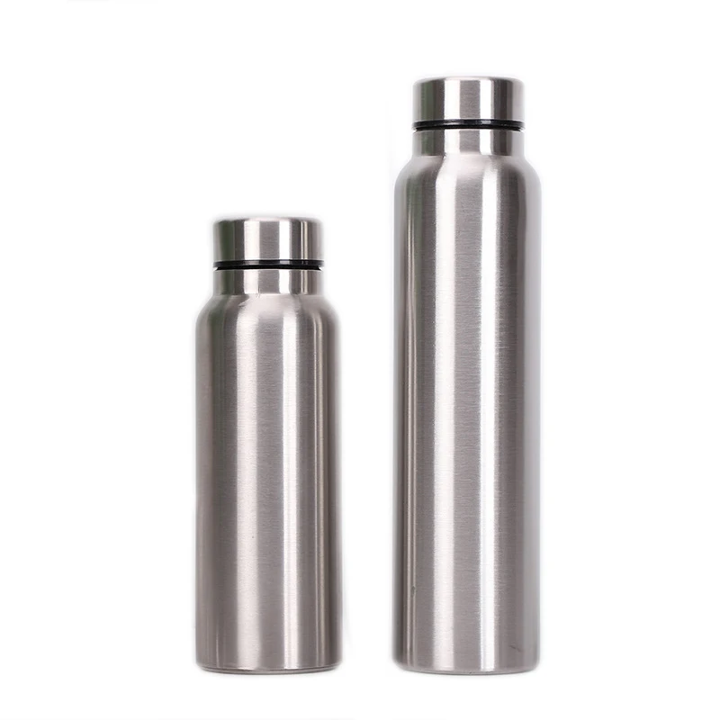 

750/1000ml Single Layer Stainless Steel Water Bottle Pure Color Fashion Outdoor Sport Drink Bottle Large Capacity Water Bottles