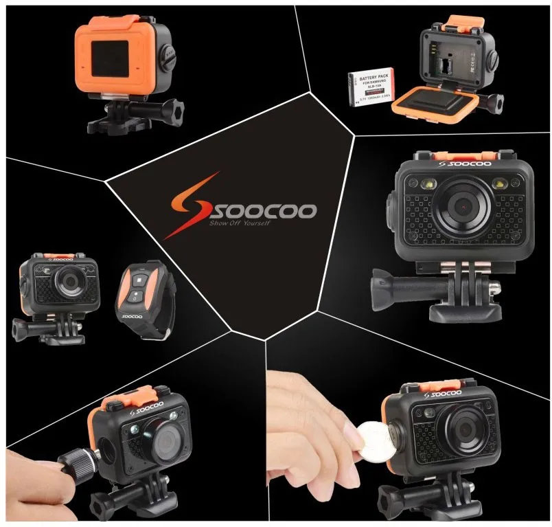 Original SOOCOO S60 WiFi 1080P Remote Control Sports Action Video Camera 170 Degree Wide Angle Waterproof DVR SOS Light cheap action camera
