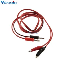 1 пара штепсельная вилка типа "банан", 4 мм, покрытый медным электрическим зажимом, Тестовый Кабель с зажимом типа "крокодил", 1 м, для мультиметра, тестового зонда