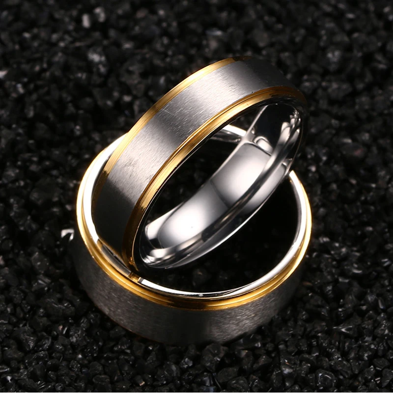 Классические парные обручальные кольца для мужчин и женщин, титановая сталь, обручальные кольца для влюбленных, Anillo De Casa для мужчин