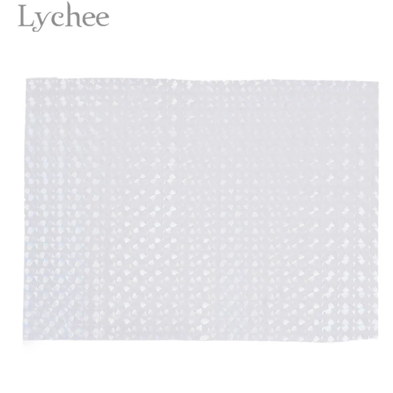 Lychee, 1 шт. A4 голограмма прозрачный виниловый искусственная кожа ткань высокое качество синтетической кожи DIY Материал для Сумки из натуральной кожи одежды