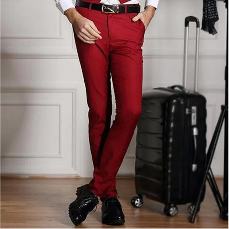 Весенние и летние мужские повседневные брюки, обтягивающие мужские брюки, коммерческий западный стиль, деловые брюки Herren Hose