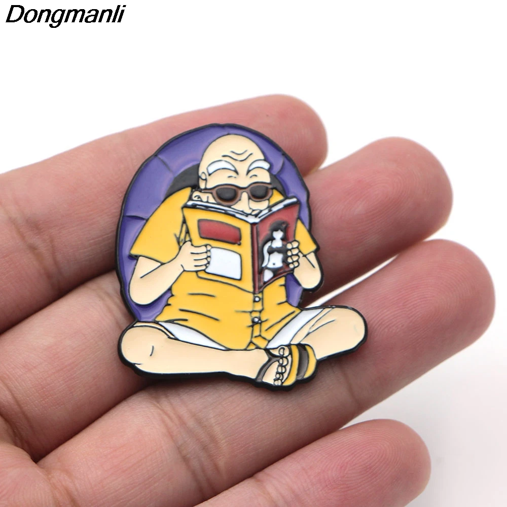 P2302 Dongmanli аниме Dragon Ball милый Мастер Роши Каме сеннин металлические эмалированные значки булавка брошь на рюкзак ювелирные изделия