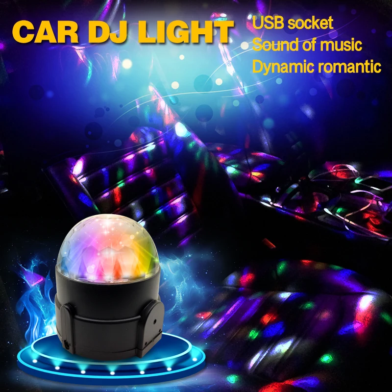Buy Car LED Music decorate Lights DJ Mini RGB 18w LED MP3 Club Disco Party