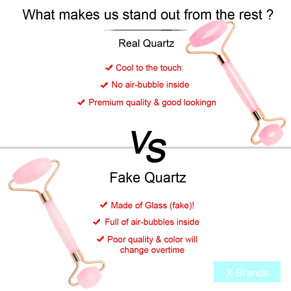 Розовый КВАРЦЕВЫЙ нефритовый роликовый массажный прибор для массажа лица ролик для лица массажер для лица роликовый массажер для тела