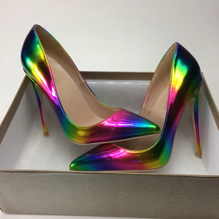 2019 Fashion free shipping new Patent Leather Poined Toe Stiletto Heel high heel shoe pump HIGH-HEELED SHOES dress shoes