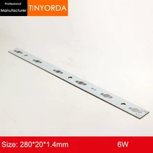 24 шт./Партия DIY Легкая длинная алюминиевая печатная плата 6 Вт алюминиевый PCB печатная плата 6*1 Вт 2 Вт 3 Вт светодиодный в серии