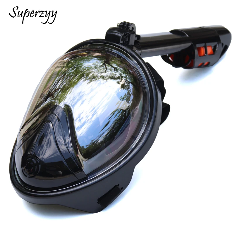Underwater Anti Fog Diving Mask Snorkel Swimming Training Scuba mergulho 2 In 1 full face snorkeling mask Gopro Camera