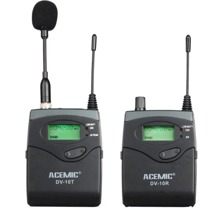 ACEMIC DV-10 профессиональная система ear-monitor беспроводной передатчик приемник микрофонная система для сцены, интервью и т. д