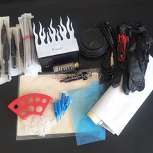 Горячая Полный комплект татуировки 1 шт. роторная тату машина пистолет блок питания, иглы ручка наконечник для профессиональных тату наборы