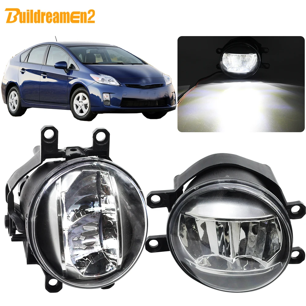 

Buildreamen2 For Toyota Prius 2009 2010 2011 2012 Car Fog Light 4000LM LED Lamp Daytime Running Light DRL 12V Accessories