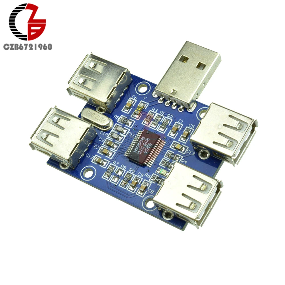 

5V USB 4 Port HUB USB2.0 HUB Module Male to 4-Female USB Expansion Board for Smart Home Mobile Power PC Computer Laptop Charger