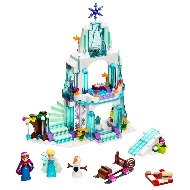 

JG301 Snow Queen Anna Elsa Princess Ice Castle Building Blocks Brick IN 79168 Playmobil Toys for Children