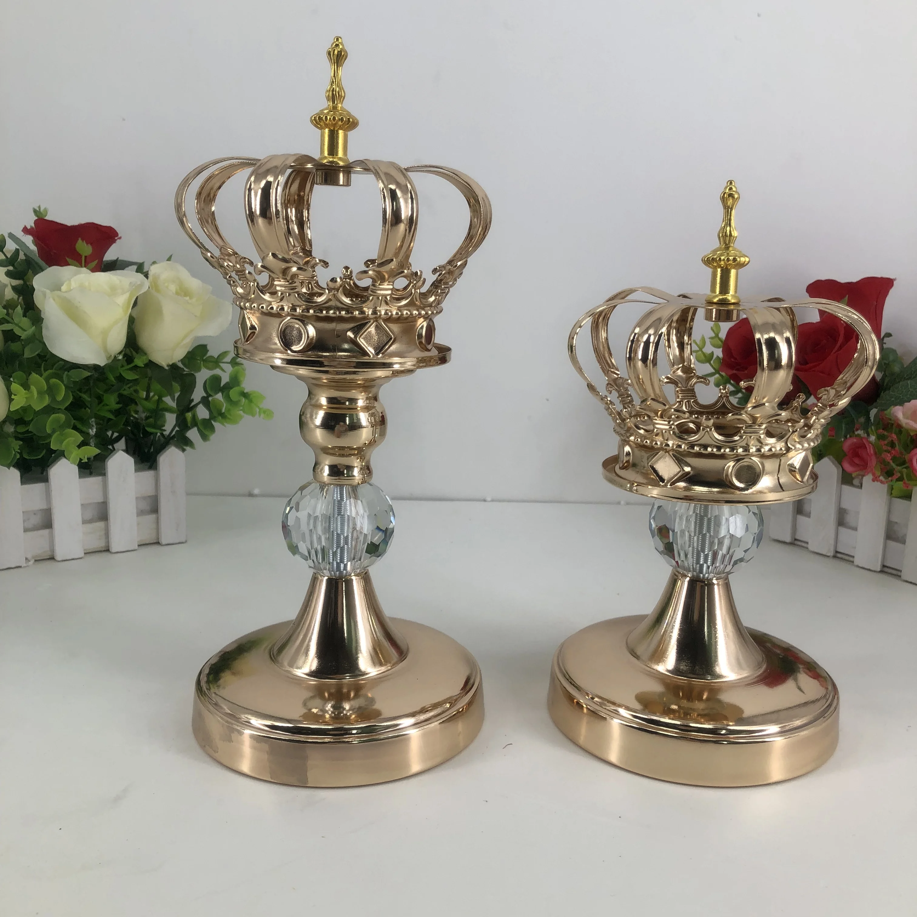 Подсвечник IMUWEN в форме золотой короны подсвечник Модный свадебный Изысканный