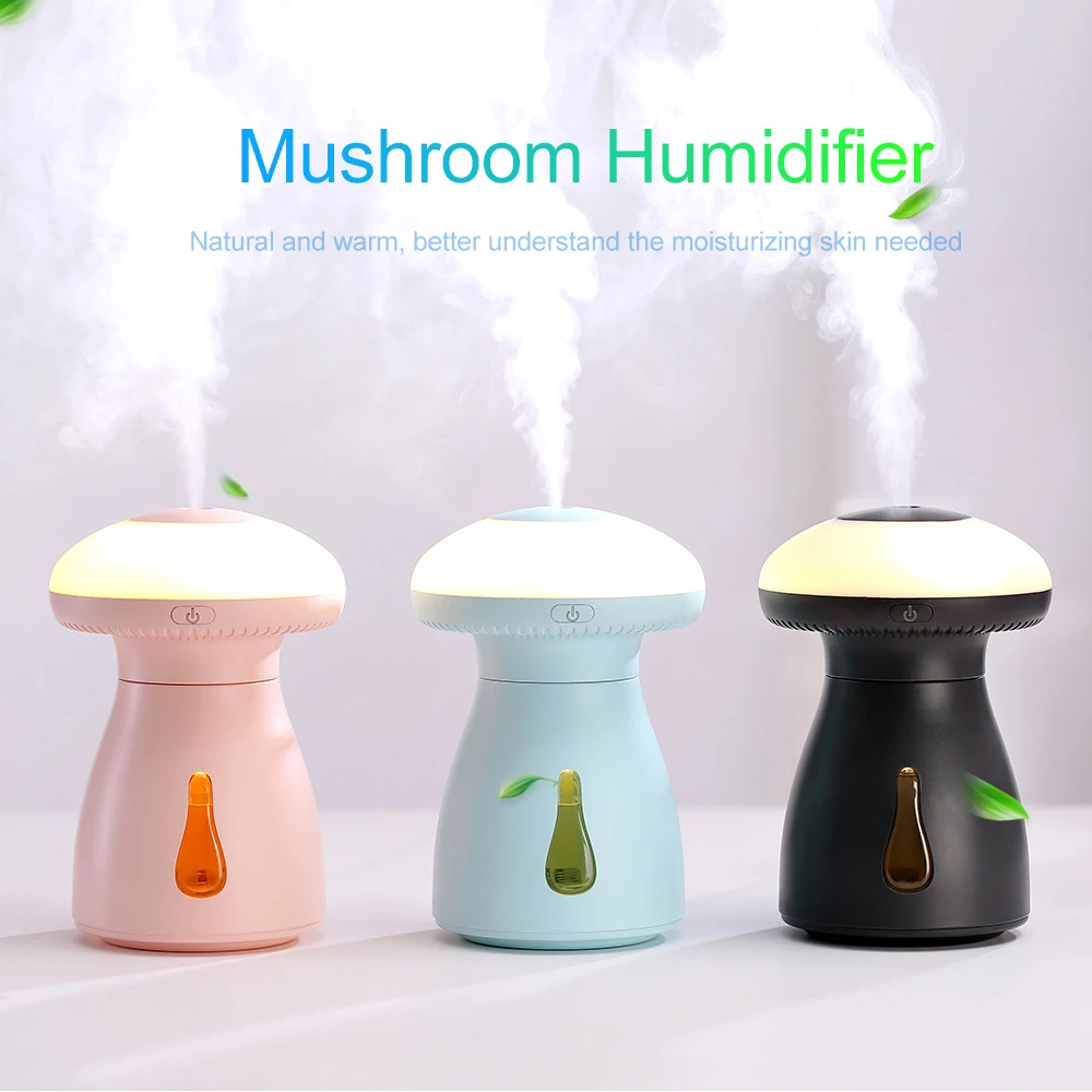 2019 Mini Mushroom Air Humidifier Usb With Led Night Light Aroma